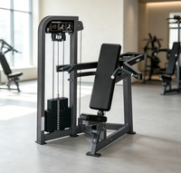 Machine de presse à épaules commerciale de haute qualité, système à charges par broches, construction en acier, 70 kg, pour entraînement des bras et musculation