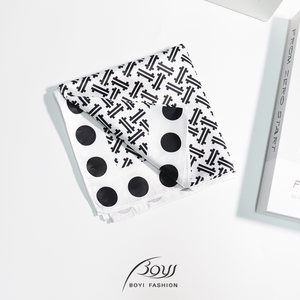 Sang Trọng Cổ Điển Thời Trang Phong Cách Polka Dot Vuông Khăn Tùy Chỉnh In Polyester Khăn Choàng Cho Phụ Nữ Cho Mùa Xuân Mùa Hè Mùa Thu Mùa Đông - Product Image 1