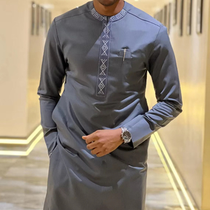 Vêtements africains d'usine, longue <span class=keywords><strong>tenue</strong></span> traditionnelle pour hommes, jupe en coton pour hommes, robe de mariage africaine brodée pour adultes - Product Image 3