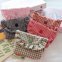 Dompet Kartu Lipat Berpinggiran Rumbai, Dompet ID Elegan, Dompet Koin Portabel, Kantong Serbaguna untuk Kosmetik dan Barang Penting Kecil
