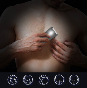 Recortadora de vello púbico impermeable con cuchilla de cerámica, afeitadora eléctrica corporal para hombres, uso en seco y húmedo, kit de aseo sin raspaduras - Product Image 5