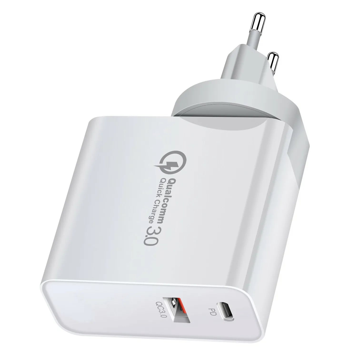 Vente en gros Pd 65W Chargeur 2 en 1 Super Charge Double Port Usb Chargeur mural Type C Charge rapide Qc 3.0 pour Macbook et tous les ordinateurs portables