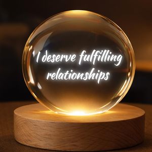 Esfera <span class=keywords><strong>de</strong></span> Cristal K9 con Frase Inspiradora, Lámpara Nocturna LED, Decoración <span class=keywords><strong>de</strong></span> Escritorio con Afirmaciones Positivas, Regalo - Product Image 2