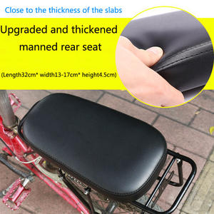 Cojín para asiento trasero de bicicleta, para bicicleta de montaña, vehículo eléctrico, talla única, negro, sin respaldo, versión estándar - Product Image 4