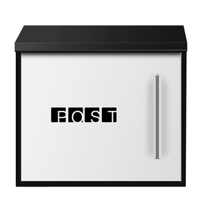 modern outdoor Garden apartment metal wall mounted white parcel mailbox cover mail postbox