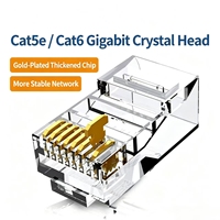 Conector RJ45 Cat6 UTP 8P8C POE con Niquelado y Chapado en Oro 3U/30U, Enchufe de Red Blindado, OEM/ODM Guangdong