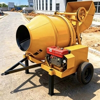 Bétonnière portable JZC250 250L haute efficacité avec moteur diesel et pompe électrique pour chantier agricole