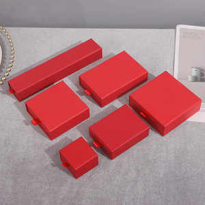 Cajón deslizante de cartón Rosa pequeño personalizado para collar, anillo, contenedor de joyería, embalaje, cajón pequeño, joyero - Product Image 3