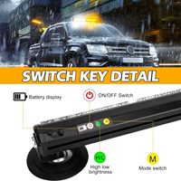 Emergency Beacon Strobe Lights Wiederauf ladbar 17 Blink modus Weiß Bernstein Hoch Niedrige Helligkeit 36W 12 LED-Blitzwarn licht leiste