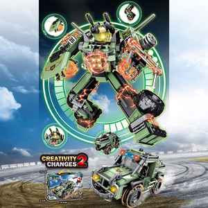 454 + Bộ robot xe đua thân gạch đồ chơi trẻ em robot MECHA Đồ chơi Xe hơi đồ chơi xe đua kỹ thuật Bộ khối xây dựng - Product Image 4