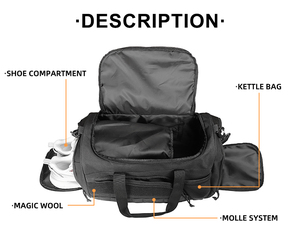 Sac de week-end multifonctionnel robuste et durable avec logo personnalisé, sac de sport de plein air, sac de fitness pour hommes - Product Image 2