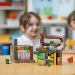 2025 Tùy Chỉnh Chất Lượng Cao Nhựa Từ Gạch Đồ Chơi Ghép Hình Câu Đố Não Xây Dựng Khối Thiết Lập Cho Nhà Thành Phố Lắp Ráp - Product Image 6