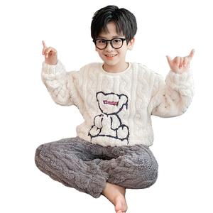 Pyjamas d'<span class=keywords><strong>hiver</strong></span> pour garçons, vêtements de maison à manches longues, vêtements de nuit pour enfants, vente en gros - Product Image 1