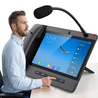 Téléphone SIP à écran tactile 10/7 pouces avec micro-casque sans fil, interphone réseau en métal à suppression de bruit et moniteur de diffusion
