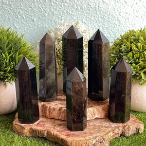 1 Pc Hot Sell High Quality Nature Golden Obsidian Point 7-11cm Healing Crystal Stone Tower for Decor Gift - Product Image 2