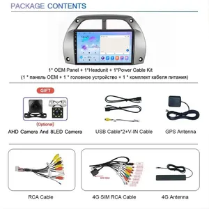 Autoradio Android pour <span class=keywords><strong>Toyota</strong></span> <span class=keywords><strong>RAV4</strong></span> 2001-2005 Lecteur Multimédia Sans Fil Carplay Stéréo 2Din Unité Principale Autoaudio Navigation <span class=keywords><strong>GPS</strong></span> HD - Product Image 6