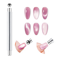 Stylo magnétique professionnel double face amovible pour ongles avec technologie UV/LED, design portable et mini pour salon et usage personnel