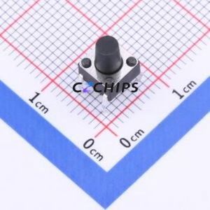 TSD001B08026A Tactile Switch Through hole Component (THT)-4P,6x6mm Switch Round Button 2.6N Through Hole 6mm - Product Image 1