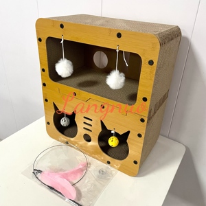 Villa de Lujo para Gatos de Doble Capa con una Puerta, Rascador de Cartón Corrugado para Gatos - Product Image 6