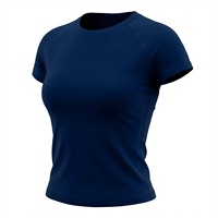 T-shirt de yoga sans couture à manches courtes pour femmes adultes, en nylon mat ultra-extensible et anti-transpiration