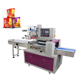 Fully Automatic Horizontal Packaging Wet Dried Macaroni Pasta Fresh Instant Ramen Noodle Flow Packing Machine