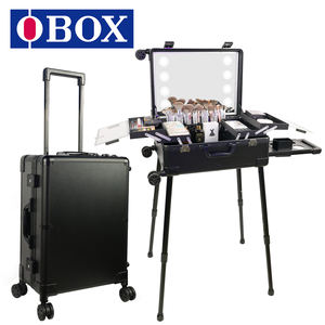 Maleta <span class=keywords><strong>de</strong></span> Maquillaje con Ruedas y Gran Capacidad <span class=keywords><strong>de</strong></span> Almacenamiento, Todo en Uno, Estación <span class=keywords><strong>de</strong></span> Maquillaje para Maquilladores - Product Image 1