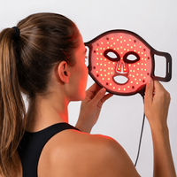 Masque facial de luminothérapie RTS 100 LED, 7 modes de couleur, dispositif de soin de la peau en silicone flexible, vente en gros, prêt à être expédié