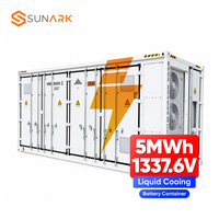 Conteneur de stockage d'énergie à refroidissement liquide Sunark 5MWh BESS avec batterie LiFePO4 314Ah et EMS intelligent pour projet de micro-réseau et d'alimentation hors réseau