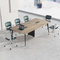 Taille personnalisée grande salle de conférence de luxe 8 12 personnes table de conférence de bureau en bois pour réunion