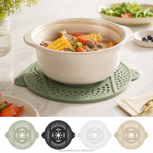 Couvercle de cuisson pliable en silicone anti-éclaboussures et anti-débordement, avec égouttoir à <span class=keywords><strong>huile</strong></span> et couvercle vapeur pour poêle à frire - Product Image 3