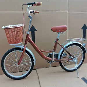 2021 Ladies 26inch Bicycle City Bike With Basket/fashional Beautiful Lady's Cycle For Sale/cheap Classic