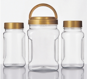 Frasco de Almacenamiento de Plástico Ecológico de Grado Alimenticio de 16 oz con Tapa de Rosca para Galletas, Bocadillos, Comida para Mascotas y Más - Product Image 1