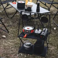 Étagère de rangement pliable pour pique-nique, en aluminium léger et portable, pour l'extérieur, de la marque Onwaysports