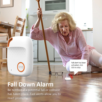 Bouton SOS pour les personnes âgées atteintes de la maladie d'Alzheimer, les travailleurs isolés, avec détection de chute, système d'alerte d'urgence personnel mobile, système de réponse aux alertes