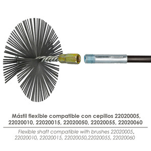 Asta flessibile per la pulizia del camino con filettatura M12, lunghezza 1,4 metri. - Product Image 4