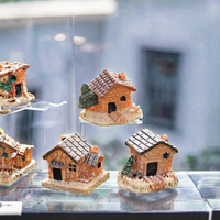 Figurines miniatures Huadieyu peintes à la main, 3 styles, petites poupées en cage, décorations miniatures pour maison de poupée, mini artisanat en résine, mignon et adorable