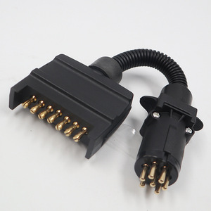 Australian Flat 7 Pin To Round 7 Pin Trailer <b>Adapter</b> Ad7071b ABS <b>Plug</b> In Connector - Product Image 1