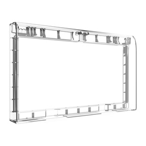 Double Gang <b>Bathroom</b> Switch Cover 86 Type 1.2 Mm Pc Material Wall Mount Rectangle Minimalist Design Easy Installation - Product Image 1