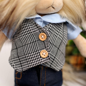 Encantadora muñeca de <span class=keywords><strong>Yorkshire</strong></span>, juguete de peluche, muñeca de perro vestida, regalo de cumpleaños, Animal de peluche, pareja de juguete - Product Image 4