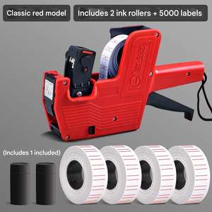 Étiqueteuse numérique portable, pistolet d'étiquetage, étiqueteuse de <span class=keywords><strong>prix</strong></span>, étiquetage avec rouleau d'encre de rechange, 8 chiffres pour les magasins de détail - Product Image 4