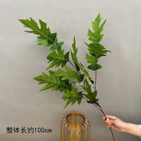O-X752 Vente en gros de feuilles artificielles de haute qualité, feuilles artificielles au toucher réel, plantes vertes, feuilles de laurier