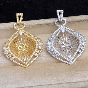 Accesorios DIY, Base Hueca de Lujo para Colgante, Plata S925, Producto Semiterminado JG5931 para Joyería de Perlas - Product Image 1