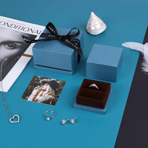 Boyang Custom Paper Jewelry Packaging <b>Earring</b> Bracelet Necklace Ring Gift <b>Box</b> - Product Image 4