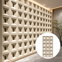 Panneau mural en PU à grille ouverte beige WYRAX pour mur d'accentuation de hall, décoration intérieure