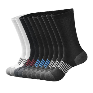 Men's Youth Crew Solid Athletic <b>Socks</b> <b>Moisture</b>-Wicking Odor-Resistant Anti-Slip Bottom/Body Design for Hiking Basketball Summer - Product Image 2