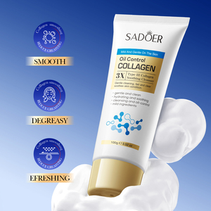 Nettoyant Visage Hydratant et Apaisant OEM au Collagène Type III 3X, Contrôle du Sébum, Nettoyage en Profondeur, Blanchissant aux Herbes - Product Image 2