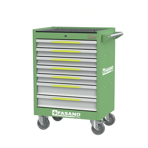 FASANO Tools 7 <b>Drawer</b> Rolling Tool Cabinet Green Metal <b>Workshop</b> Storage Cart for Auto Repair - Product Image 2