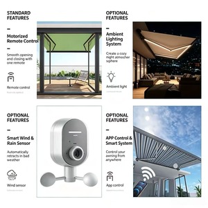 <span class=keywords><strong>Auvent</strong></span> cassette intégral de style moderne, électrique, rétractable, imperméable, protection UV, pare-soleil pour <span class=keywords><strong>terrasse</strong></span> extérieure - Product Image 6