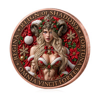 Pièce décorative en cuivre de 1 oz, pièce commémorative de la guerre des rois, design de Noël, pièce de collection