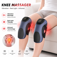 Eveekon Smart Kniemassagegerät mit Wärme Vibration Rotlichttherapie 660nm 850nm Therapie Wiederaufladbare Kniebandage zur Gelenkpflege
